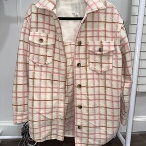 Plaid Button-Up Women's Jacket